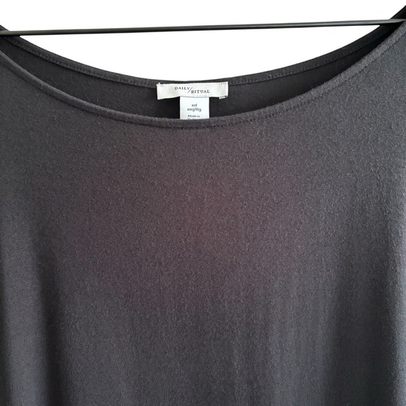 Daily Ritual Jersey Knit T-Shirt Top Relaxed Fit Casual Stretch Size XXL - Picture 5 of 16